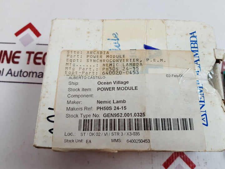 Nemic-lambda Ph50S24-15 Power Supply Module
