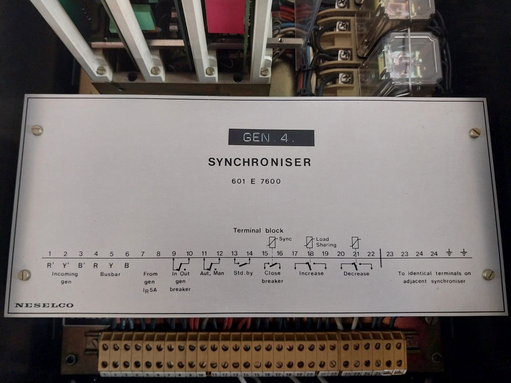 Neselco 601 E 7600 Generator Protection Relay