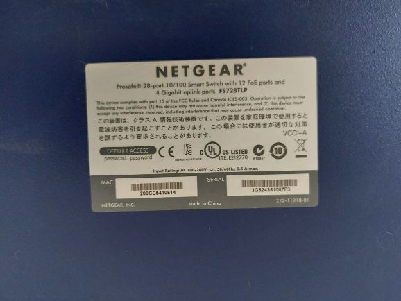 Netgear Fs728Tlp 28-port 10/100 Smart Switch