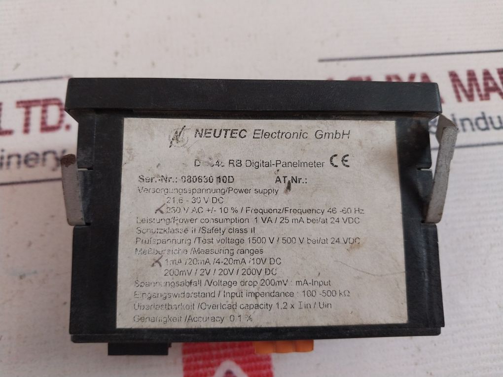 Neutec D 9648 Rb Digital panel Meter 46-60 Hz