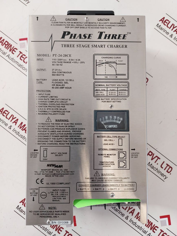 Newmar Phase Three Pt-24-20Ce Smart Charger 