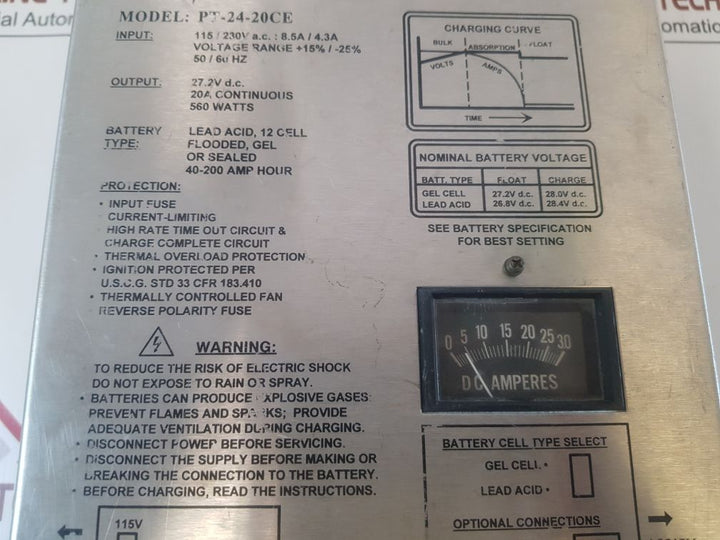 Newmar Phase Three Pt-24-20Ce Three Stage Smart Charger