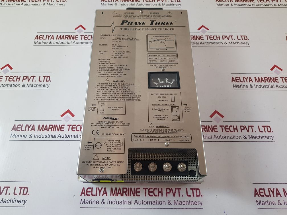 Newmar phase three pt-24-20ce smart charger 115/230v