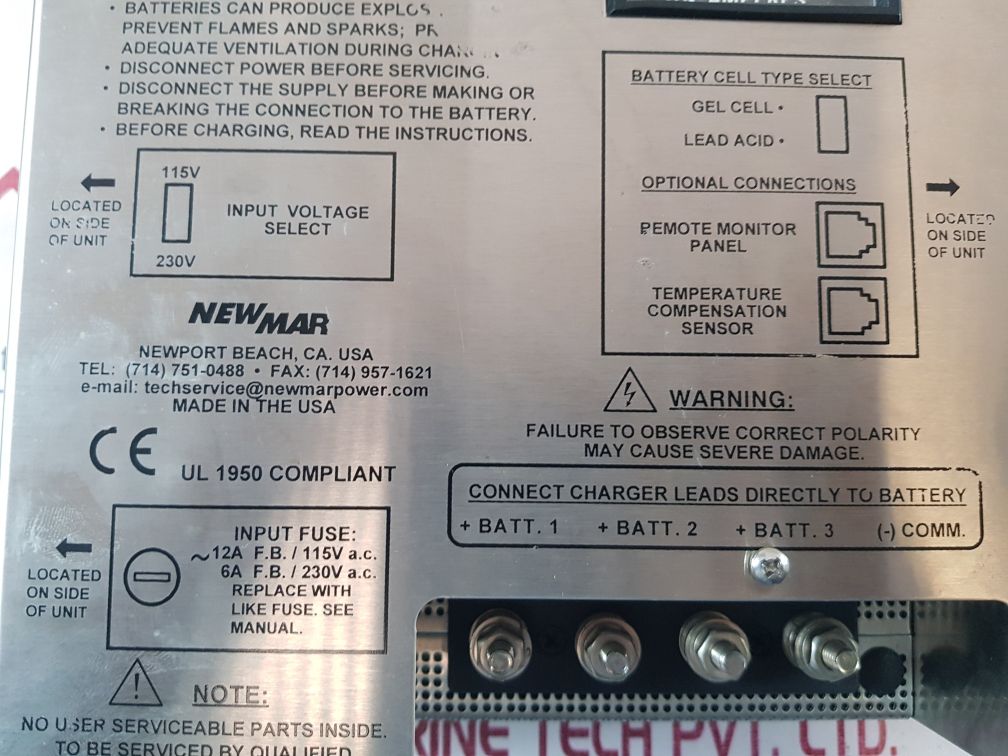 Newmar phase three pt-24-20ce smart charger 115/230v