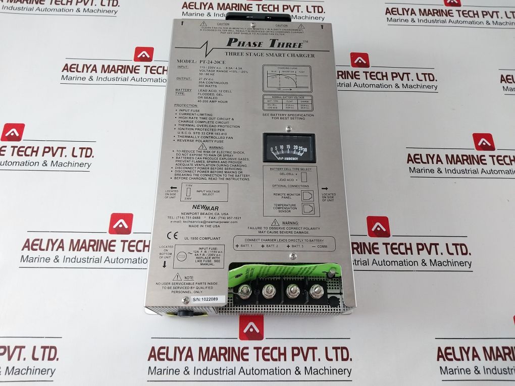 Newmar Pt-24-20Ce Phase Three Smart Charger 560 Watts