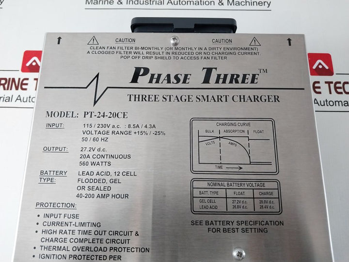Newmar Pt-24-20Ce Phase Three Smart Charger 560 Watts