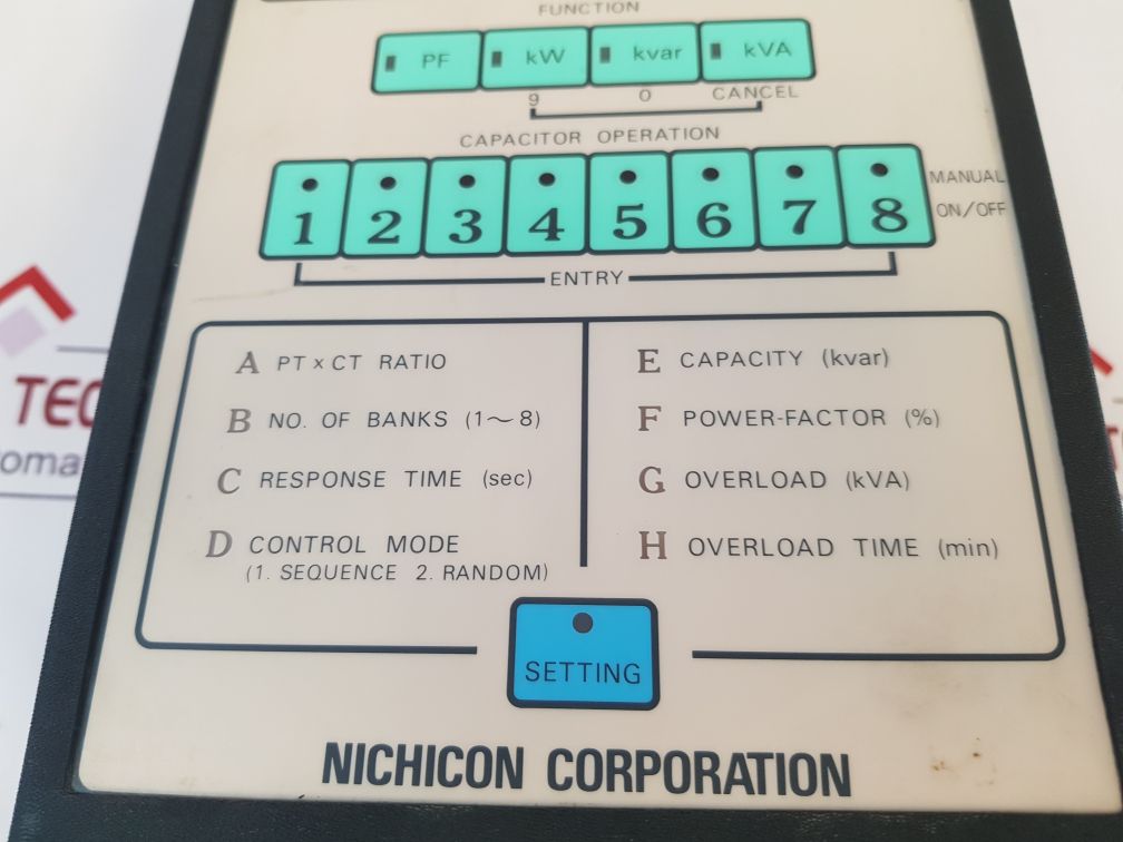 Nichicon Cascpl358E Automatic Power-factor Controller