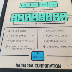 Nichicon Cascpl358E Automatic Power-factor Controller