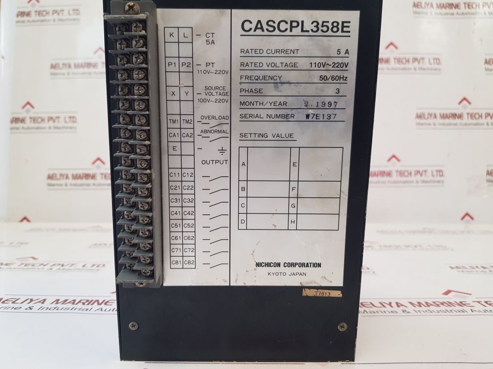 Nichicon Cascpl358E Automatic Power-factor Controller