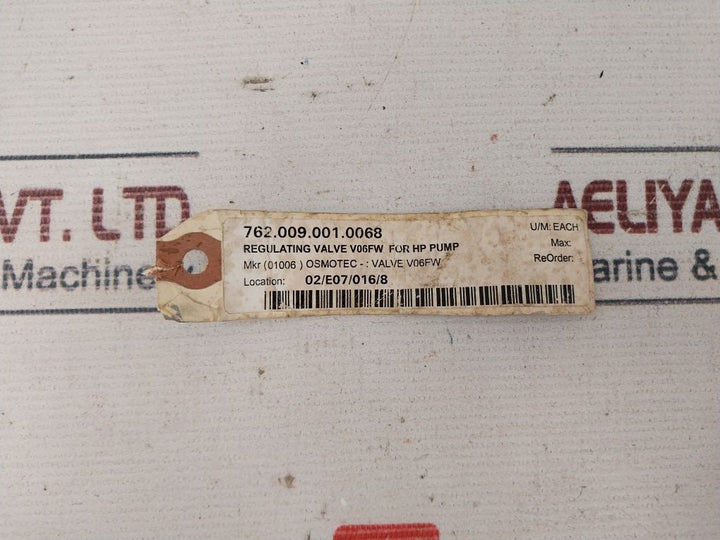Niezgodka 19.2 F Regulating Valve V06Fw For Hp Pump