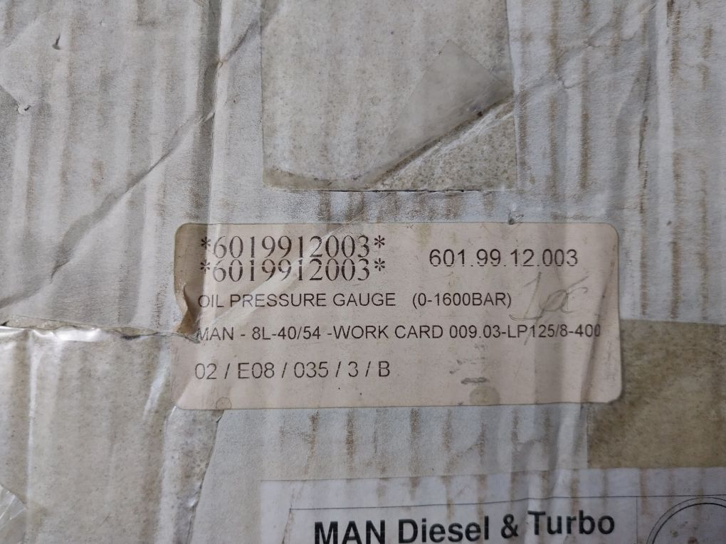 Nife 0-1600 Bar Oil Pressure Gauge