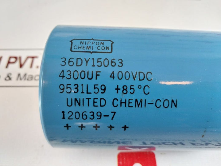 Nippon 36Dy15063 Capacitor 4300Uf 400Vdc,9531L59 85°C
