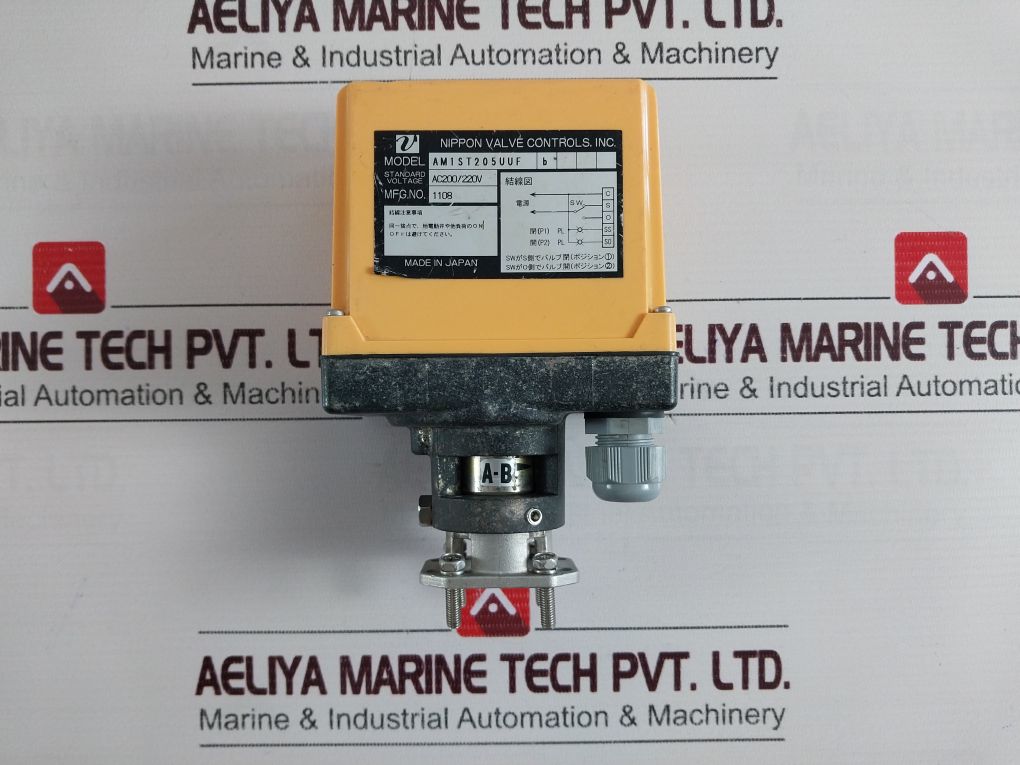 Nippon Am1St205Uuf B Three Way Threaded End Ball Valve Controls Ac200/220V