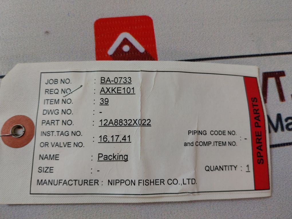 Nippon Fisher 12A8832X022 Packing Set