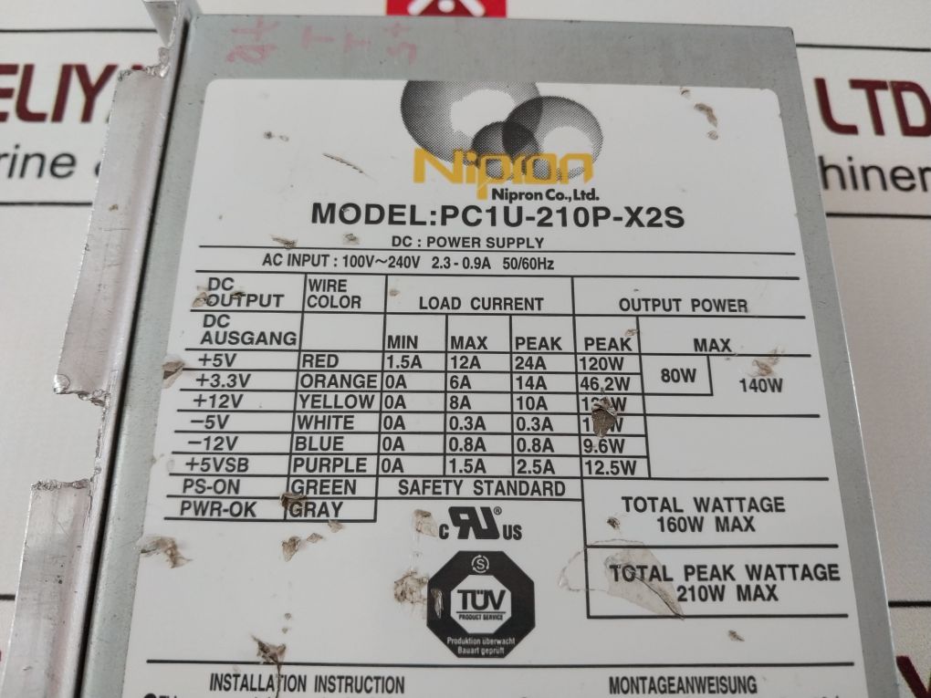 Nipron Pc1U-210P-x2S Power Supply