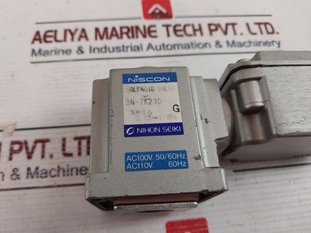Niscon Nihon Seiki Bn-7K230-40 Solenoid Valve 100V 50/60Hz
