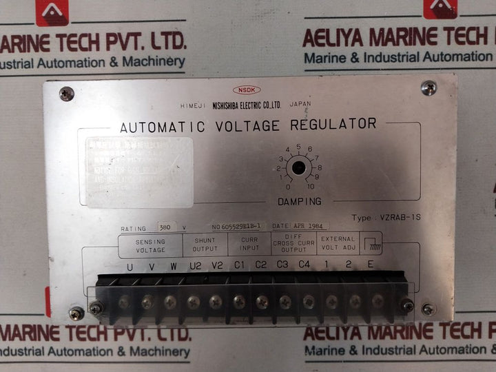 Nishishiba Electric Vzrab-1S Automatic Voltage Regulator 380V