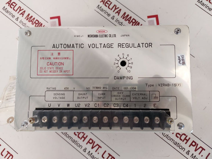 Nishishiba Vzrab-1S(P) Automatic Voltage Regulator Free Shipping