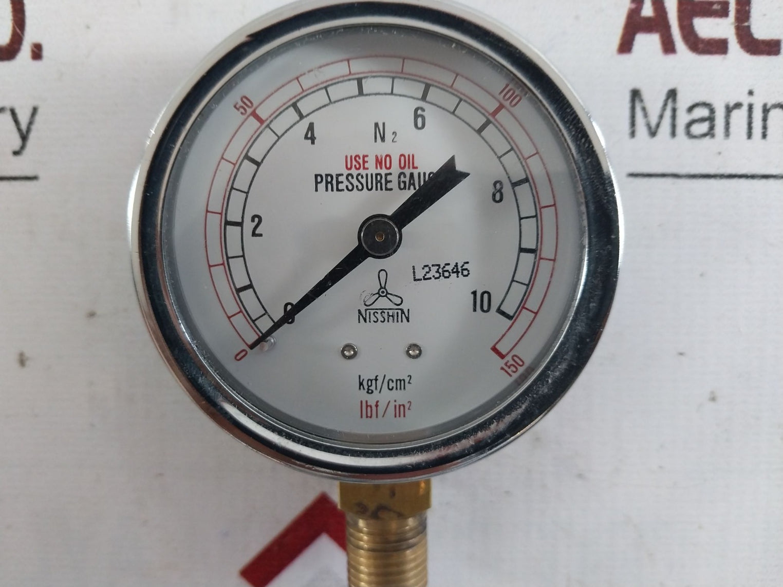 Nisshin 0-10 Kgf/Cm2 Pressure Gauge