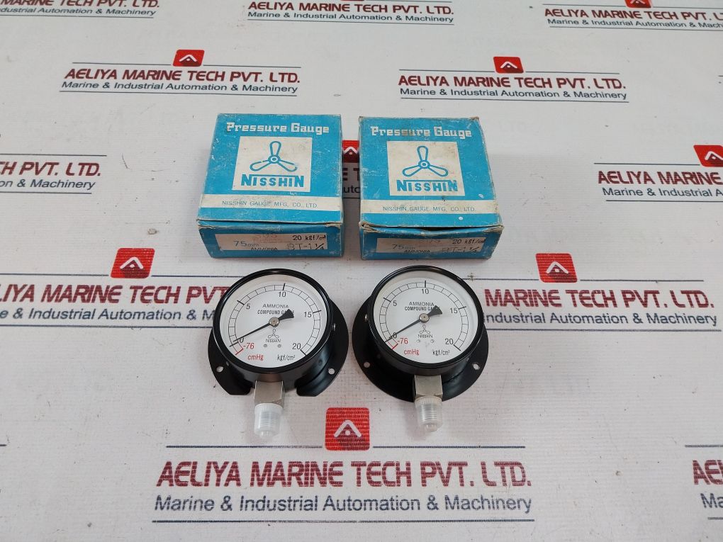 Nisshin 0-20 Kgf/Cm2 Pressure Gauge 75Mm
