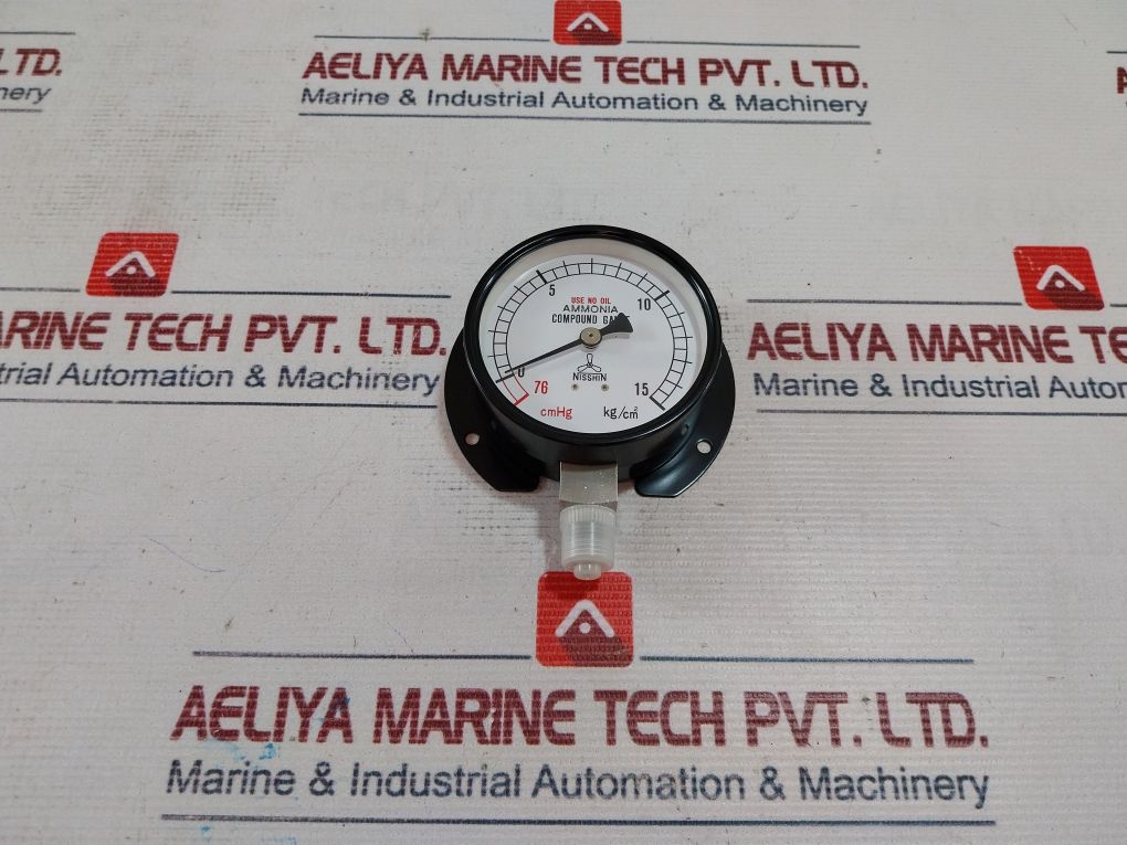 Nisshin B 7505 Pressure Gauge 0-15 Kg/Cm2