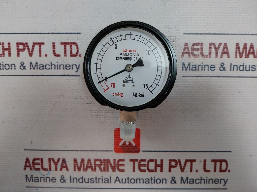 Nisshin B 7505 Pressure Gauge 0-15 Kg/Cm2