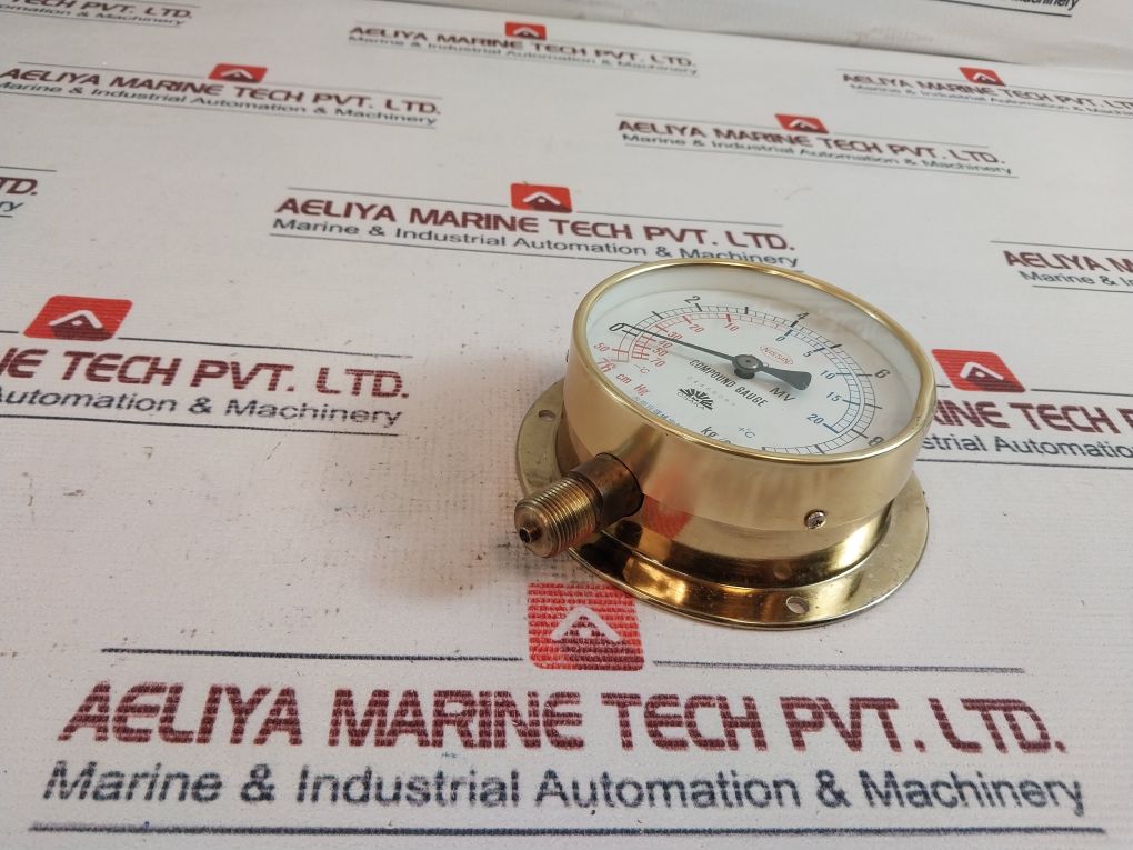 Nisshin Cm Hg 76, 50-0-10 Kg/Cm2 Pressure Gauge