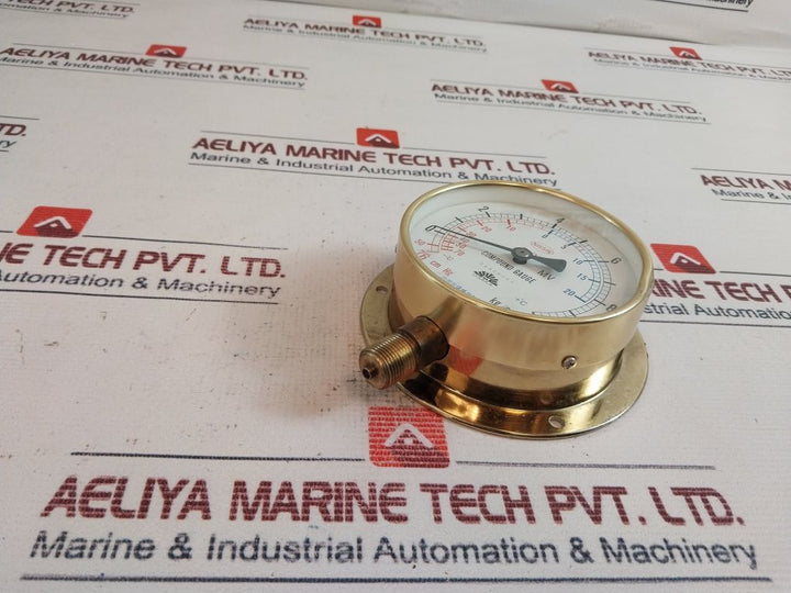 Nisshin Cm Hg 76, 50-0-10 Kg/Cm2 Pressure Gauge