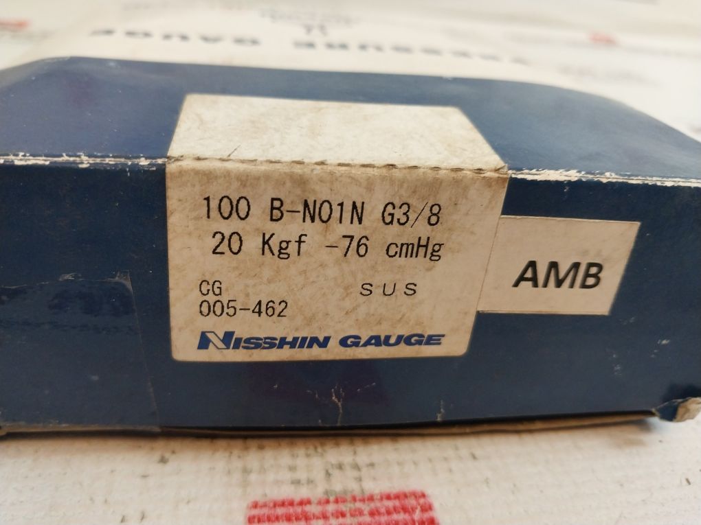 Nisshin Cm Hg 76, 50-0-10 Kg/Cm2 Pressure Gauge