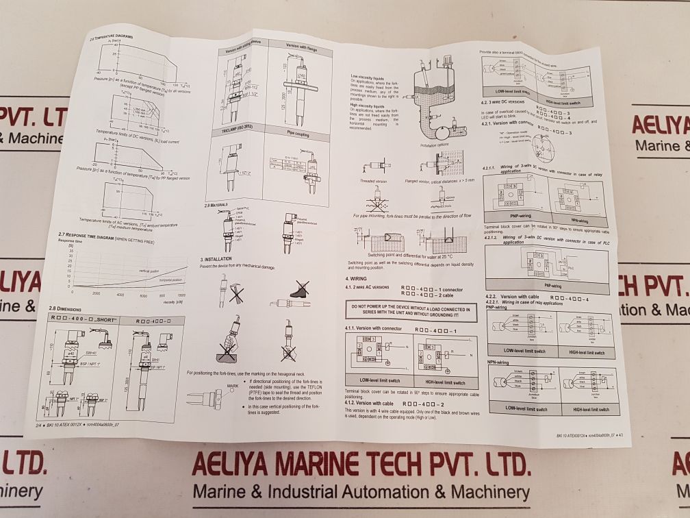 Nivelco Rcm-400-3 Vibrating Fork Level Switch