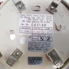 Nohmi Bosai Fdk512 Optical Smoke Detector 20V