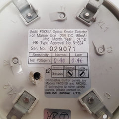 Nohmi Bosai Fdk512 Optical Smoke Detector New