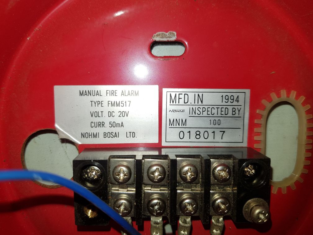 Nohmi Bosai Fmm517 Manual Fire Alarm