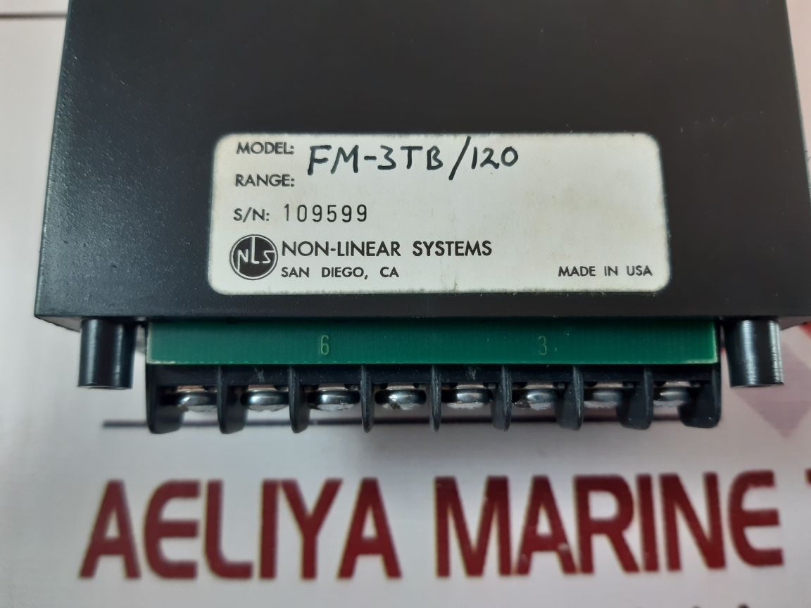 Non-linear systems fm-3tb/120 frequency monitor