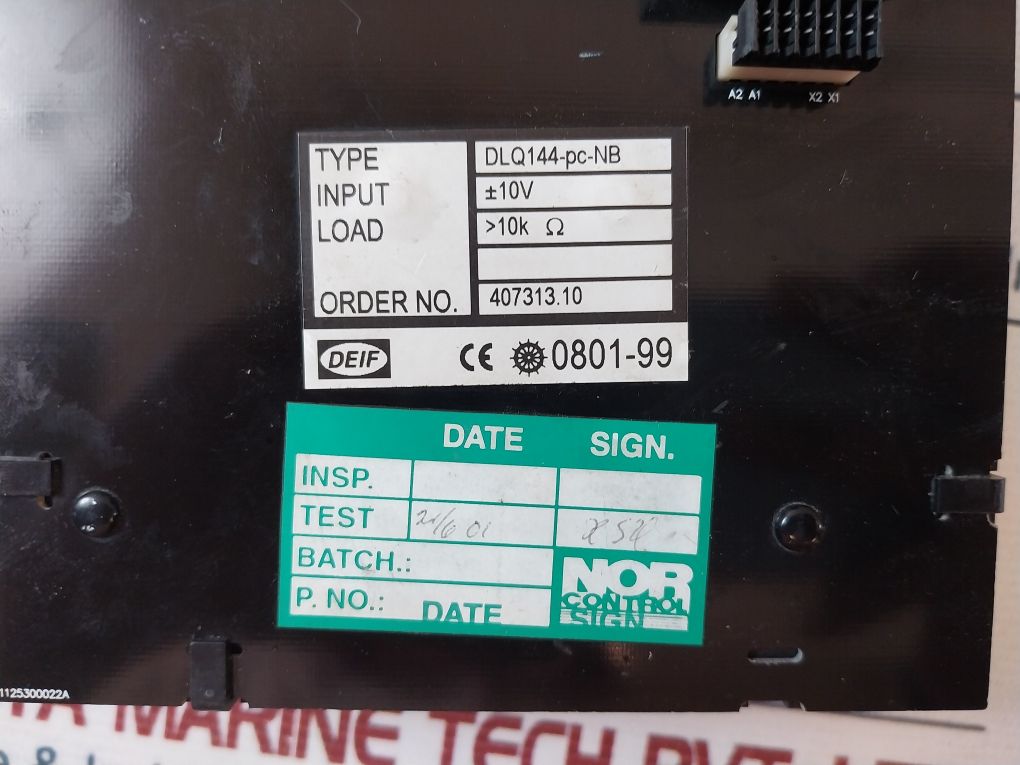Nor Control Dlq144-pc-nb Rpm Meter