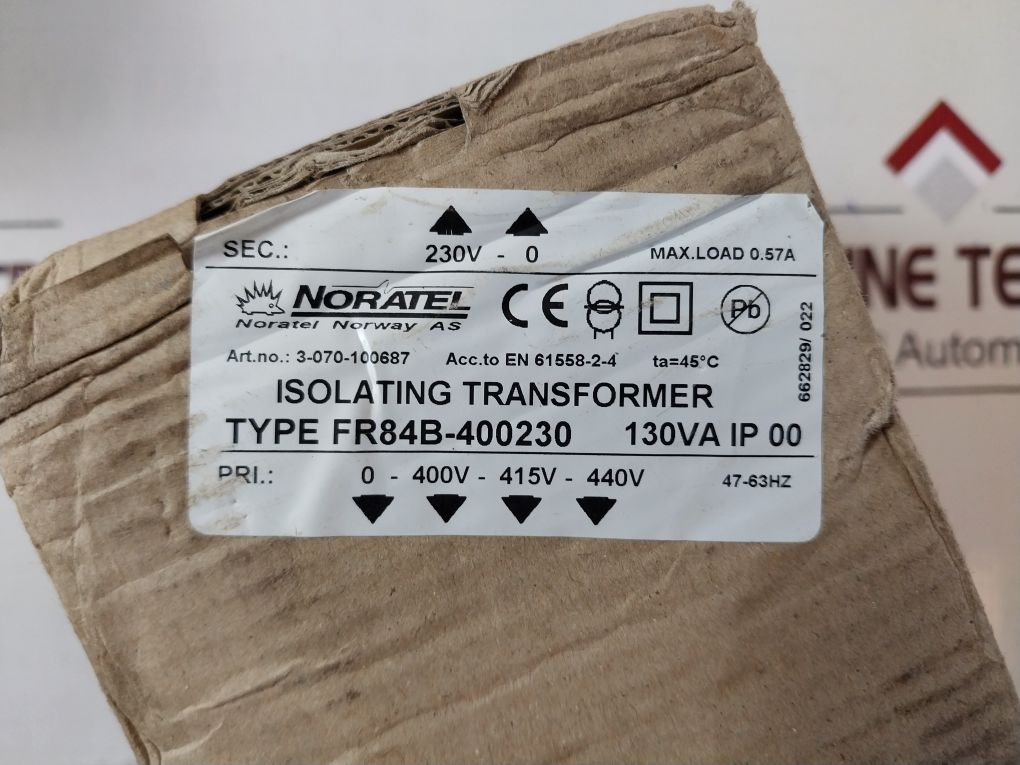 Noratel Fr84B-400230 Isolating Transformer 3-070-100687