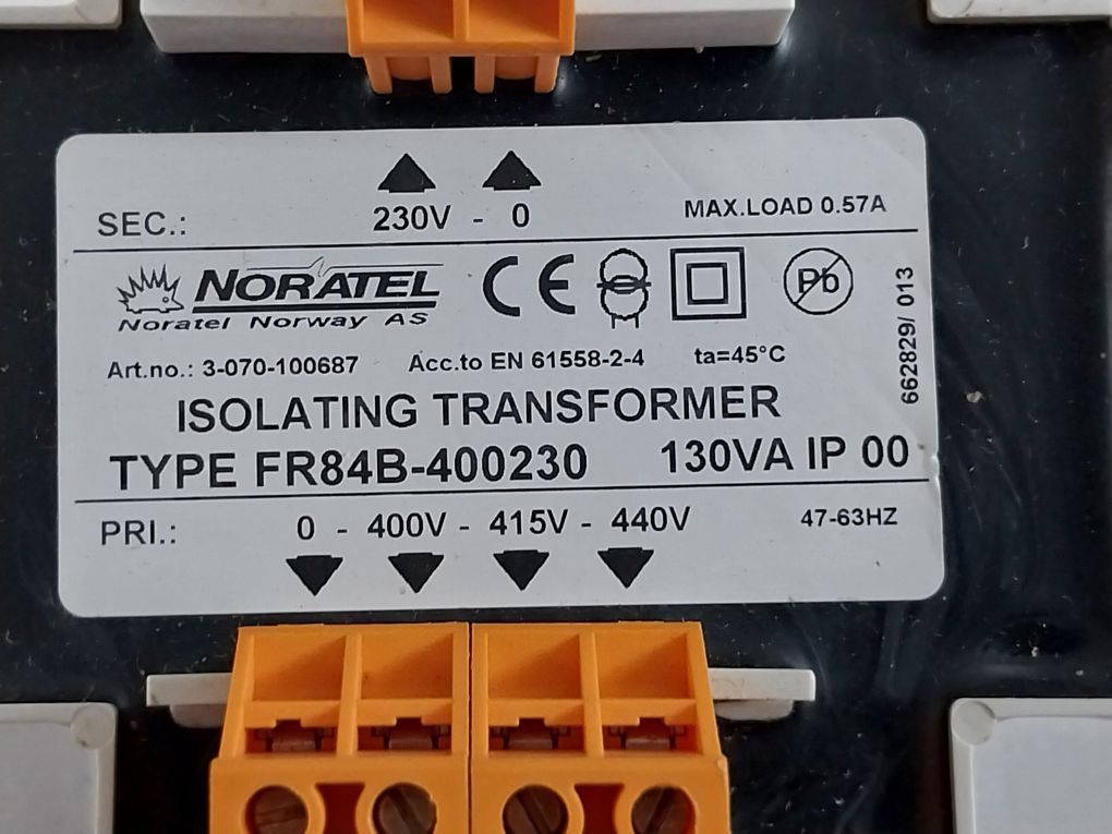 Noratel Fr84B-400230 Isolating Transformer 3-070-100687