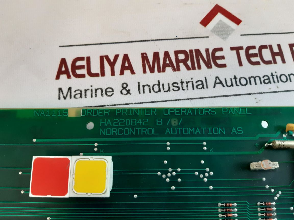 Norcontrol Na1115 Order Printer Operators Panel Ha220842 B/B/