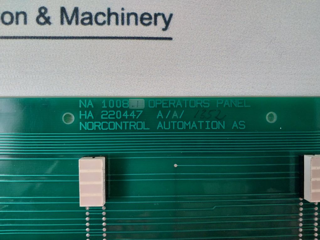 Norcontrol Na 1008.1 Operators Panel Ha 220447 A/A/1352
