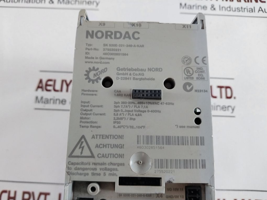 Nord Nordac Sk 520E-221-340-a-kar Inverter 275520221