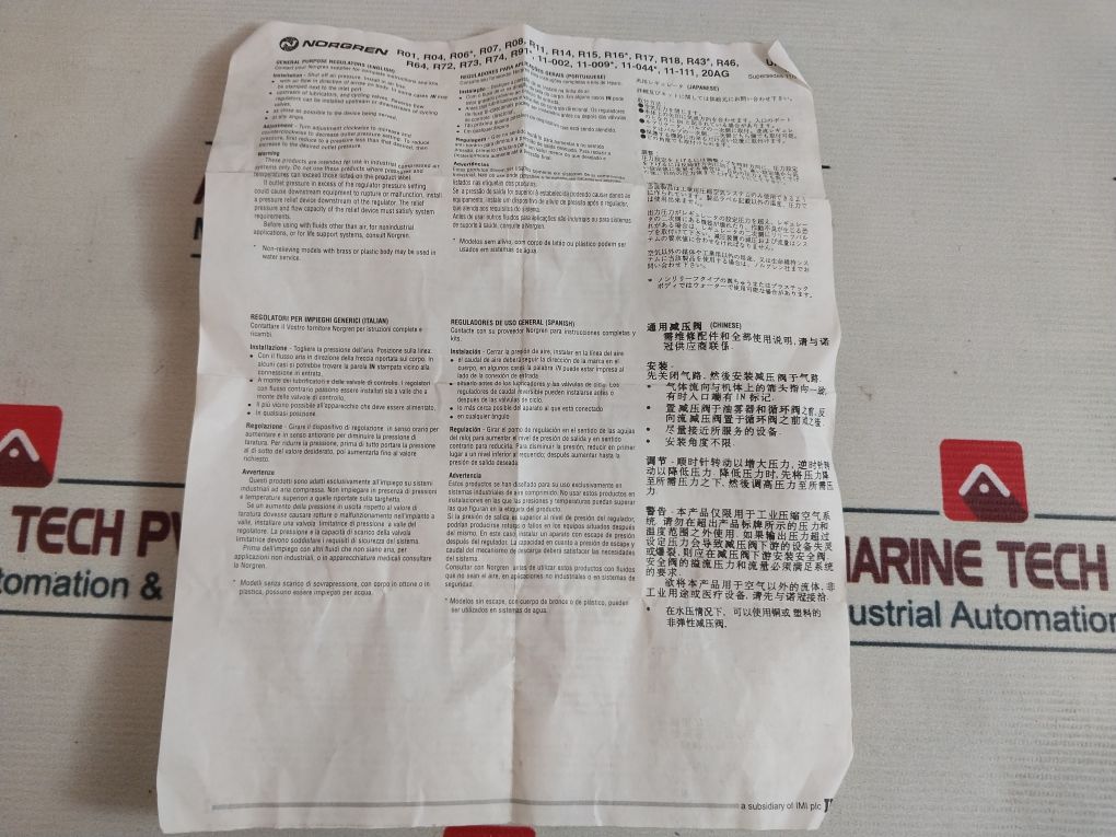 Norgren 18-013-211 Pressure Gauge Set 0-60 Psi