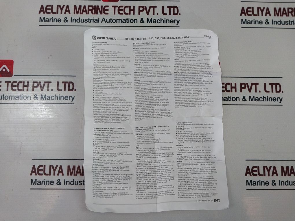 Norgren B73G-4Ak-ad3-rmn Filter-regulators 250 Psig