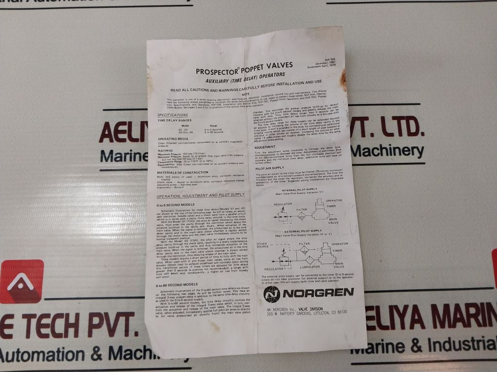 Norgren D1012H-03-a1 Prospector Poppet Valves