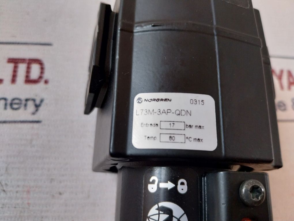 Norgren L73M-3Ap-qdn 3/8” Pneumatic Lubricator 80°C