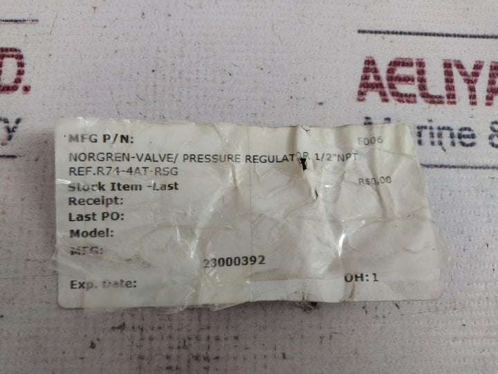 Norgren R74G-4At-rsg Pressure Regulator