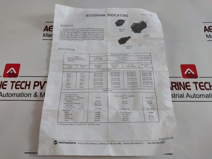 Norgren Rotowink 7808024 Indicator