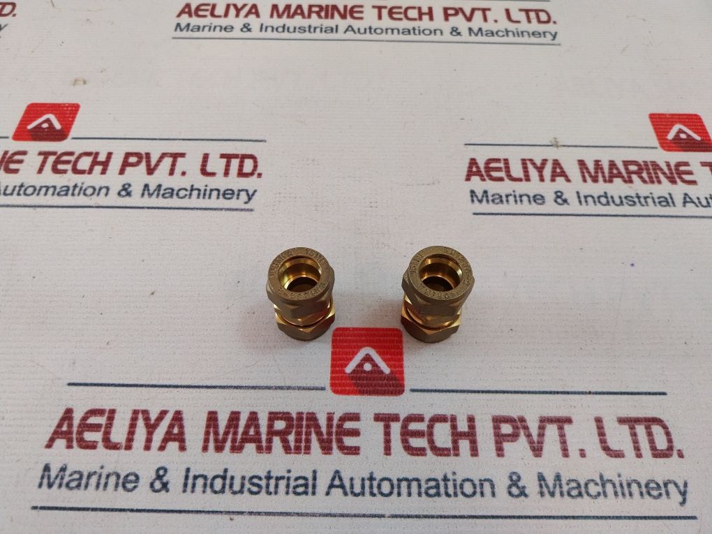 Lot of 9x Norika En1254-2 Brass Flareless Unions-15 Mm