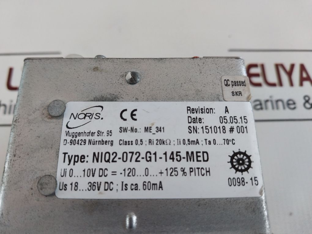 Noris Panel Indicator Astern 100-0-100 Ahead