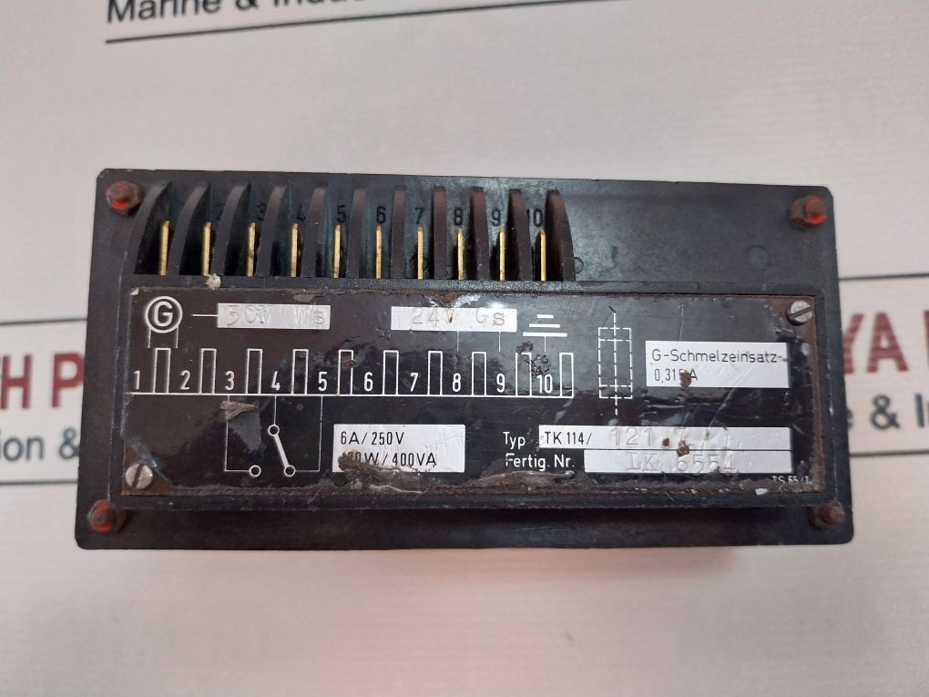 Noris Tk114/121.7 Tachometerwerk Relay Limit Value Switch
