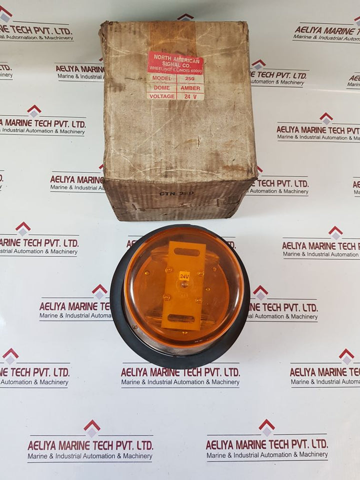 North American Signal 250-24A Revolving Amber Light

